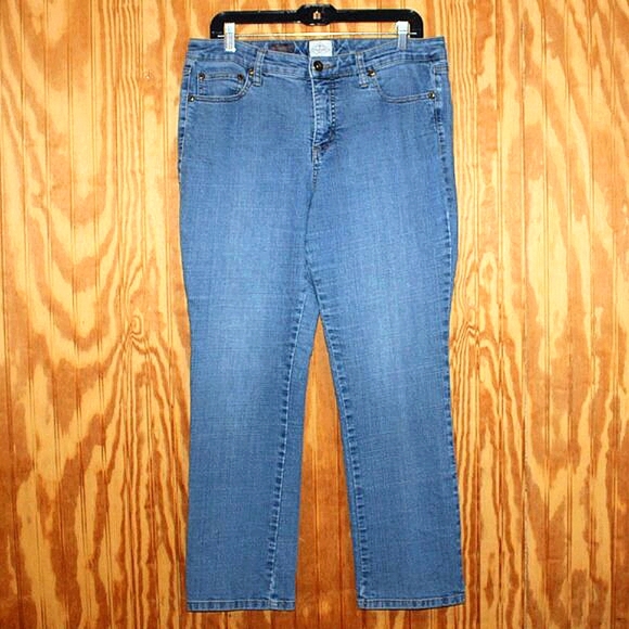 St. John's Bay Straight Leg Jeans - Size 14S - Picture 1 of 11